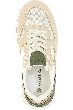 Sneakers Beige e Verdi con Platform 461-PRIMA RIGA Sale