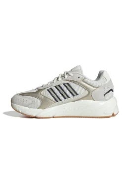 Sneakers beige in mesh con dettagli argento e suola Cloudfoam Crazychaos 2000-ADIDAS New