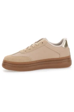 Sneakers beige inserti metallizzati fondo a contrasto Me & Me GB2026-ME u0026 ME Online