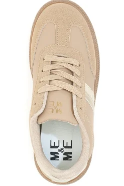 Sneakers beige inserti metallizzati fondo a contrasto Me & Me GB2026-ME u0026 ME Online