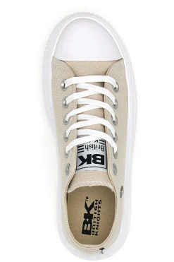 Sneakers Beige In Tela Con Platform British Knight Kaya Flow Low-BRITISH KNIGHTS