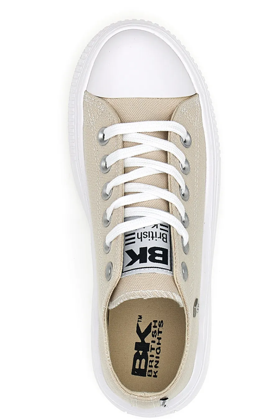 Sneakers Beige In Tela Con Platform British Knight Kaya Flow Low-BRITISH KNIGHTS