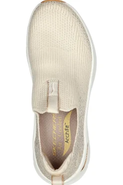 Sneakers Beige Relaxed Fit: Arch Fit D'Lux - Glimmer Dust-SKECHERS New
