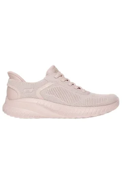 Sneakers beige slip-on in mesh con Memory Foam BOBS Squad Chaos Current Muse-SKECHERS Clearance