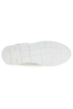 Sneakers beige traforate in vera pelle con cerniera 182082-PRIMA RIGA