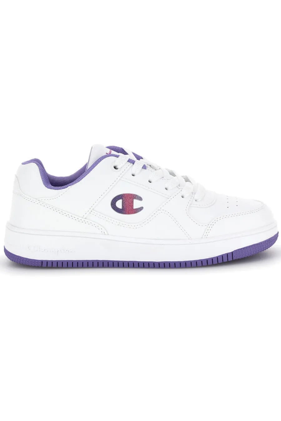 Sneakers bianca dettagli viola RD18 Low G GS-CHAMPION Sale