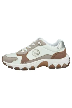 Sneakers Bianche Beige e Cuoio D45AJL015569-BAGATT Discount