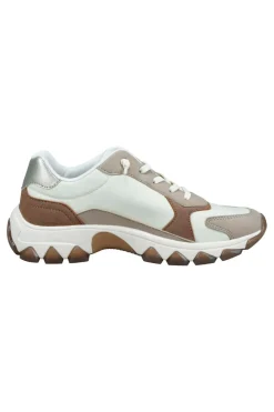 Sneakers Bianche Beige e Cuoio D45AJL015569-BAGATT Discount