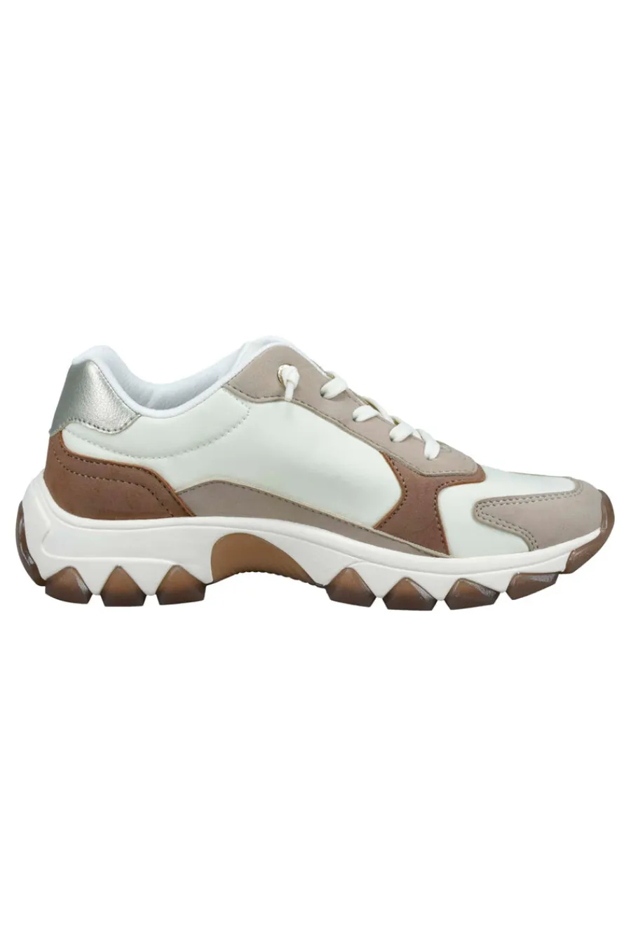 Sneakers Bianche Beige e Cuoio D45AJL015569-BAGATT Discount