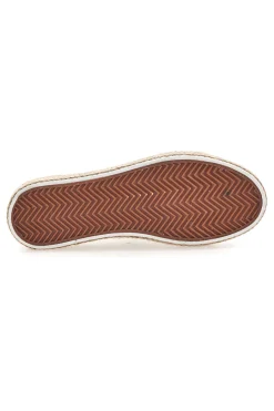 Sneakers bianche beige in crochet con suola in corda E122-ENERGY