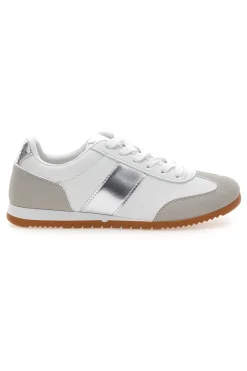 Sneakers Bianche con Banda Laterale Argento 24250-TALEMI Best