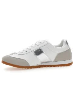 Sneakers Bianche con Banda Laterale Argento 24250-TALEMI Best