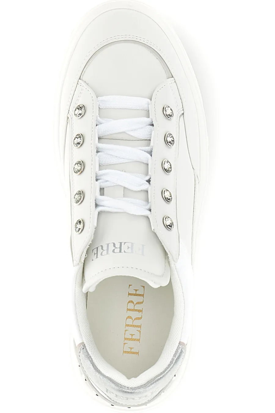 Sneakers bianche con brillantini Ferre F763-FERRE'