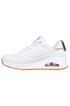 Sneakers bianche con dettagli oro Uno Golden Air-SKECHERS New