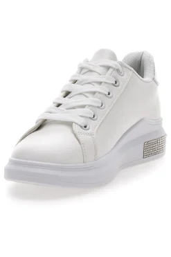 Sneakers Bianche Con Dettagli Argentati 460-PRIMA RIGA Online