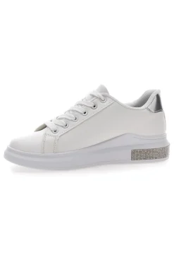 Sneakers Bianche Con Dettagli Argentati 460-PRIMA RIGA Online