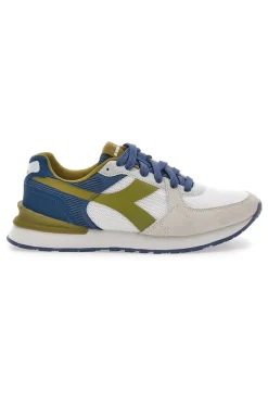 Sneakers Bianche con Dettagli Blu e Verdi DIADORA FENICE