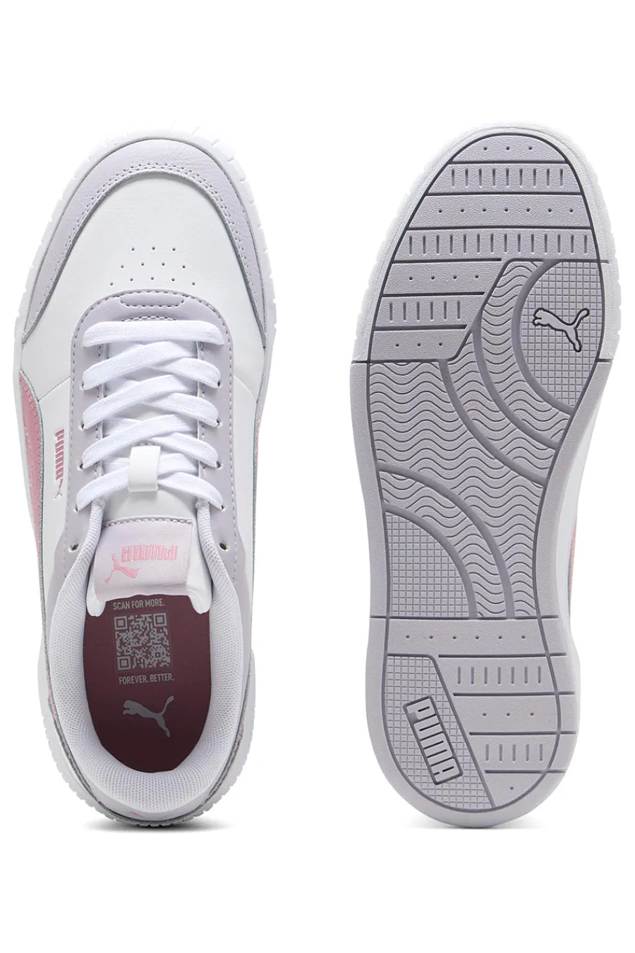 Sneakers bianche con dettagli rosa in materie sintetiche Carina Mia-PUMA New