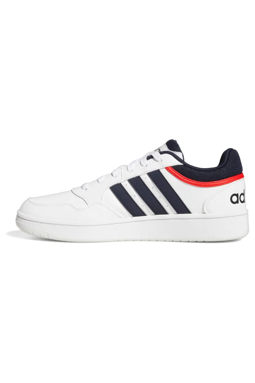 Sneakers bianche con dettagli blu e rossi Adidas Hoops 3.0