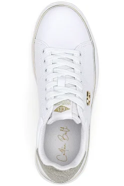 Sneakers bianche con dettagli dorati GTZ 2.0-COTTON BELT Online
