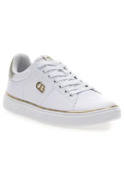 Sneakers bianche con dettagli dorati GTZ 2.0-COTTON BELT Online