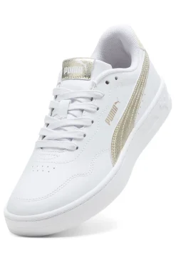 Sneakers bianche con dettagli oro Court Lally Metallic Whisper-PUMA Hot