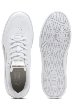 Sneakers bianche con dettagli oro Court Lally Metallic Whisper-PUMA Hot