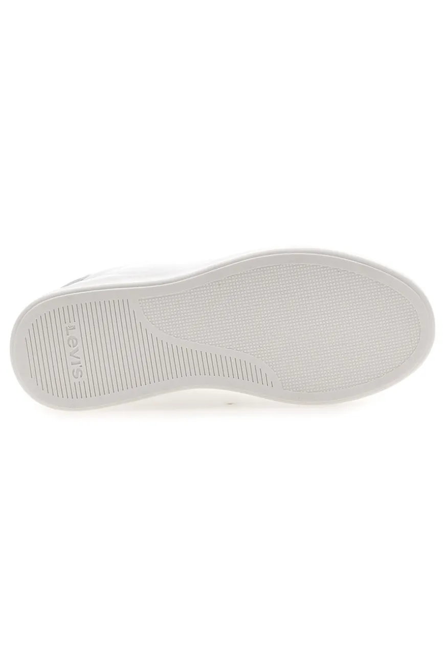 Sneakers Bianche con Dettaglio Posteriore Argento LEVI'S AMBER