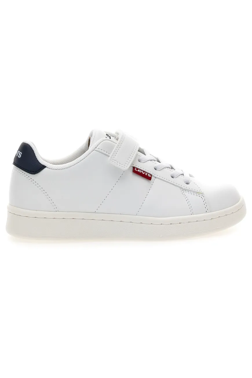 Sneakers bianche con dettaglio blu navy Levi's Bell JR