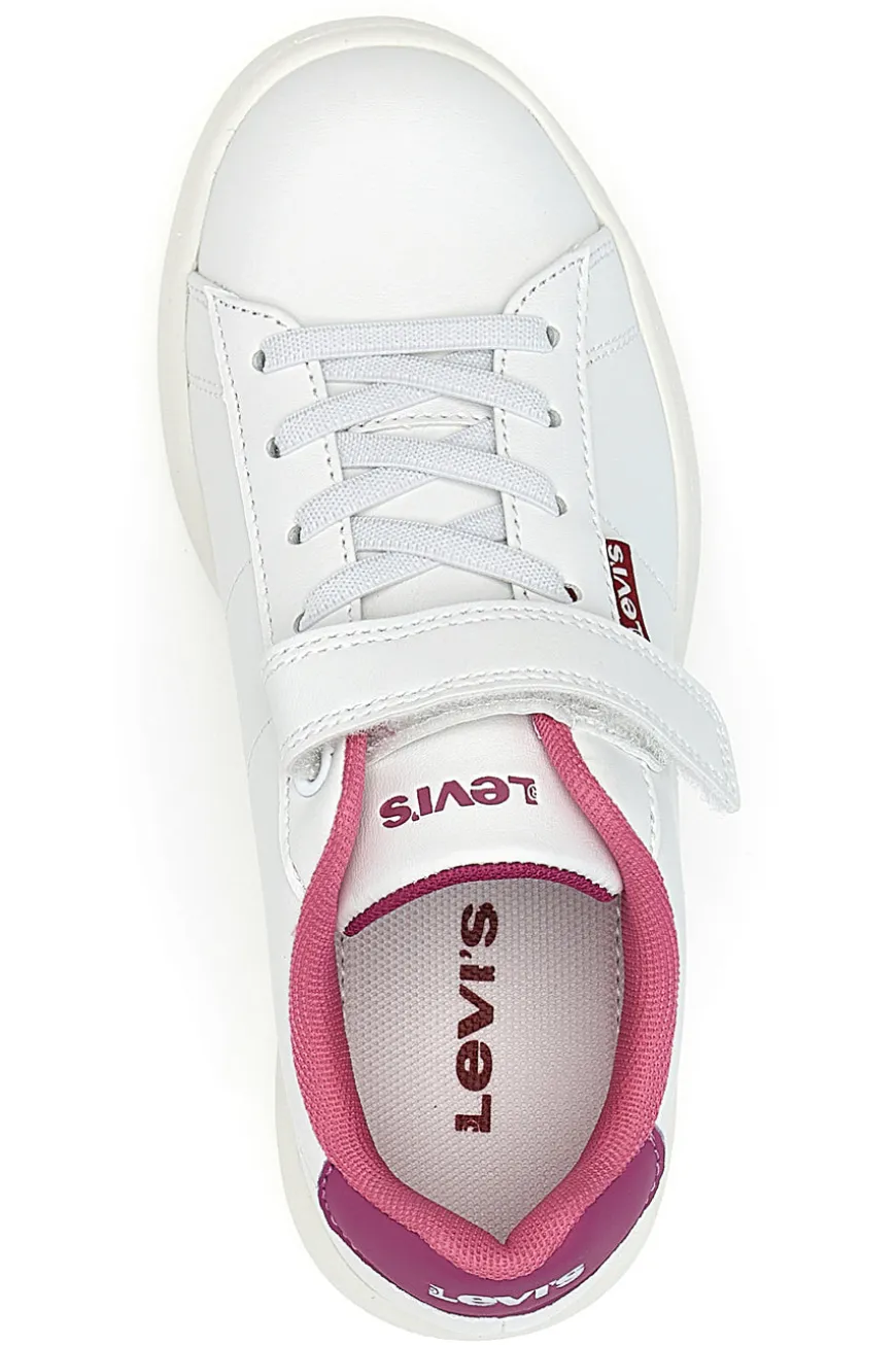 Sneakers bianche con dettagli fucsia Levi's Bell JR