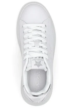 Sneakers bianche con dettagli argentati LONDON 3.0-COTTON BELT Best