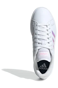Sneakers bianche con dettagli iridescenti Grand Court Base 2.0-ADIDAS Outlet