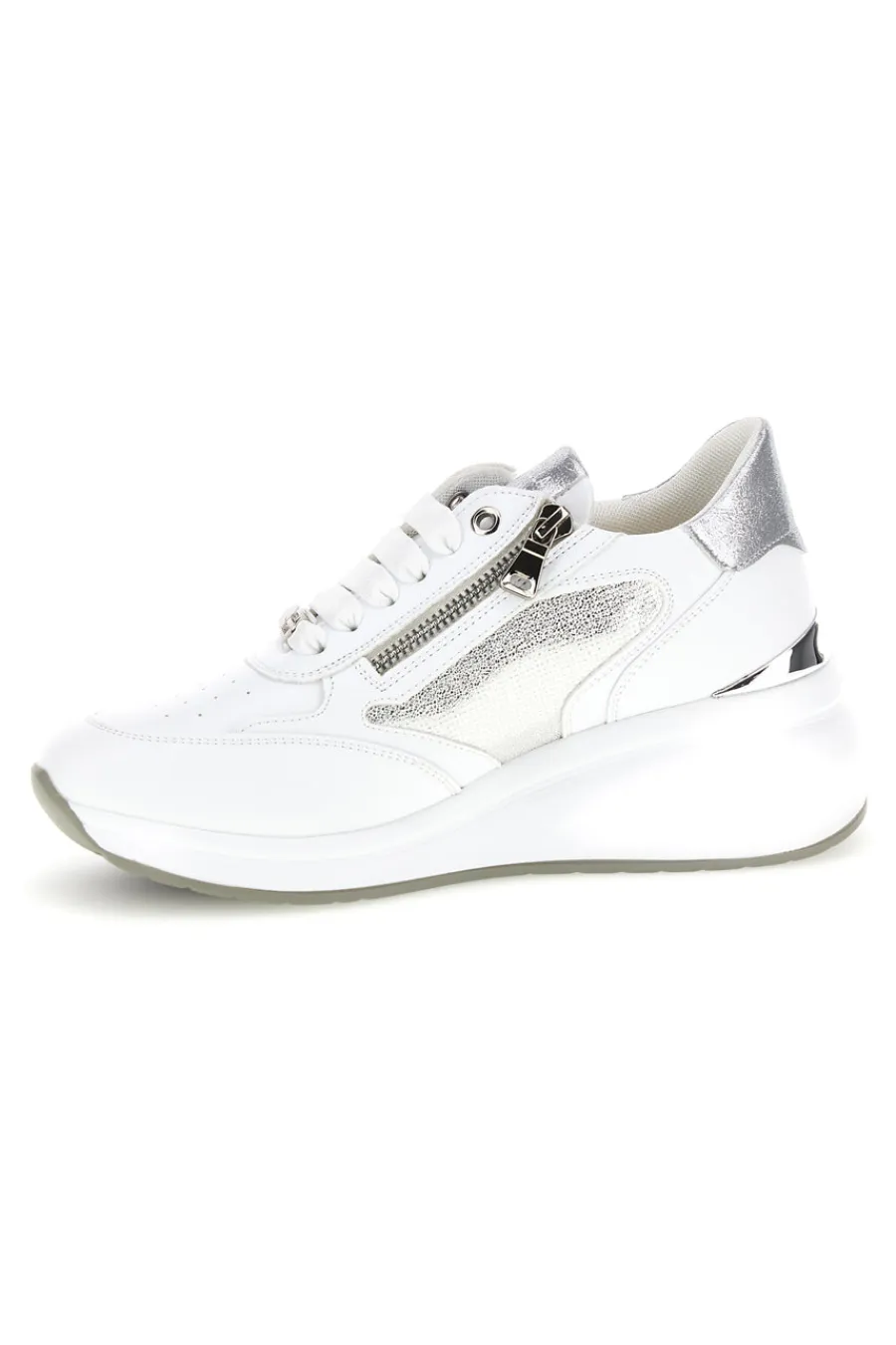 Sneakers bianche con dettagli silver 52100C1441-MARIELLA BURANI Clearance