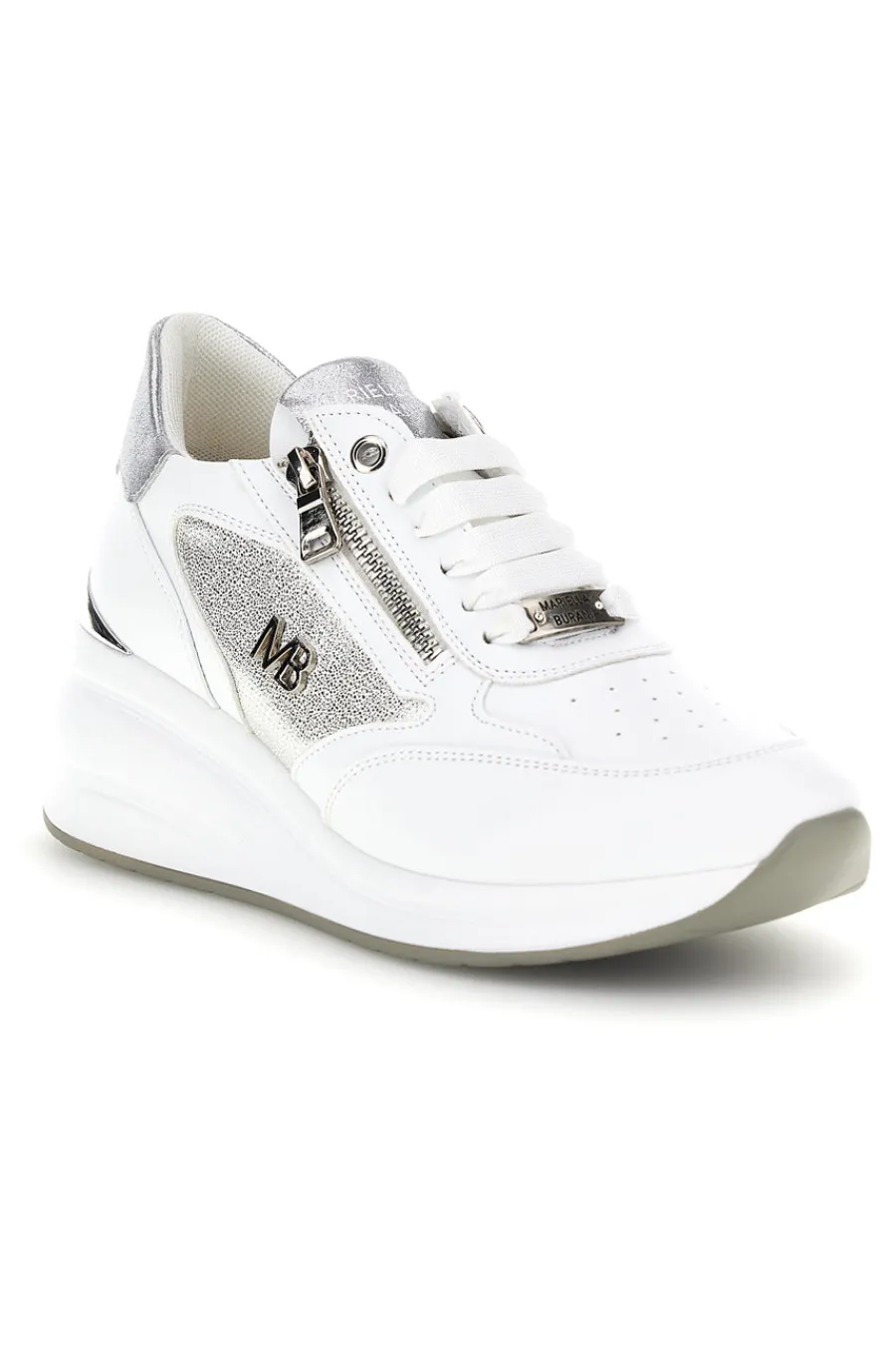 Sneakers bianche con dettagli silver 52100C1441-MARIELLA BURANI Clearance