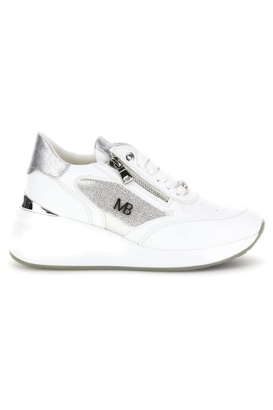 Sneakers bianche con dettagli silver 52100C1441-MARIELLA BURANI Clearance