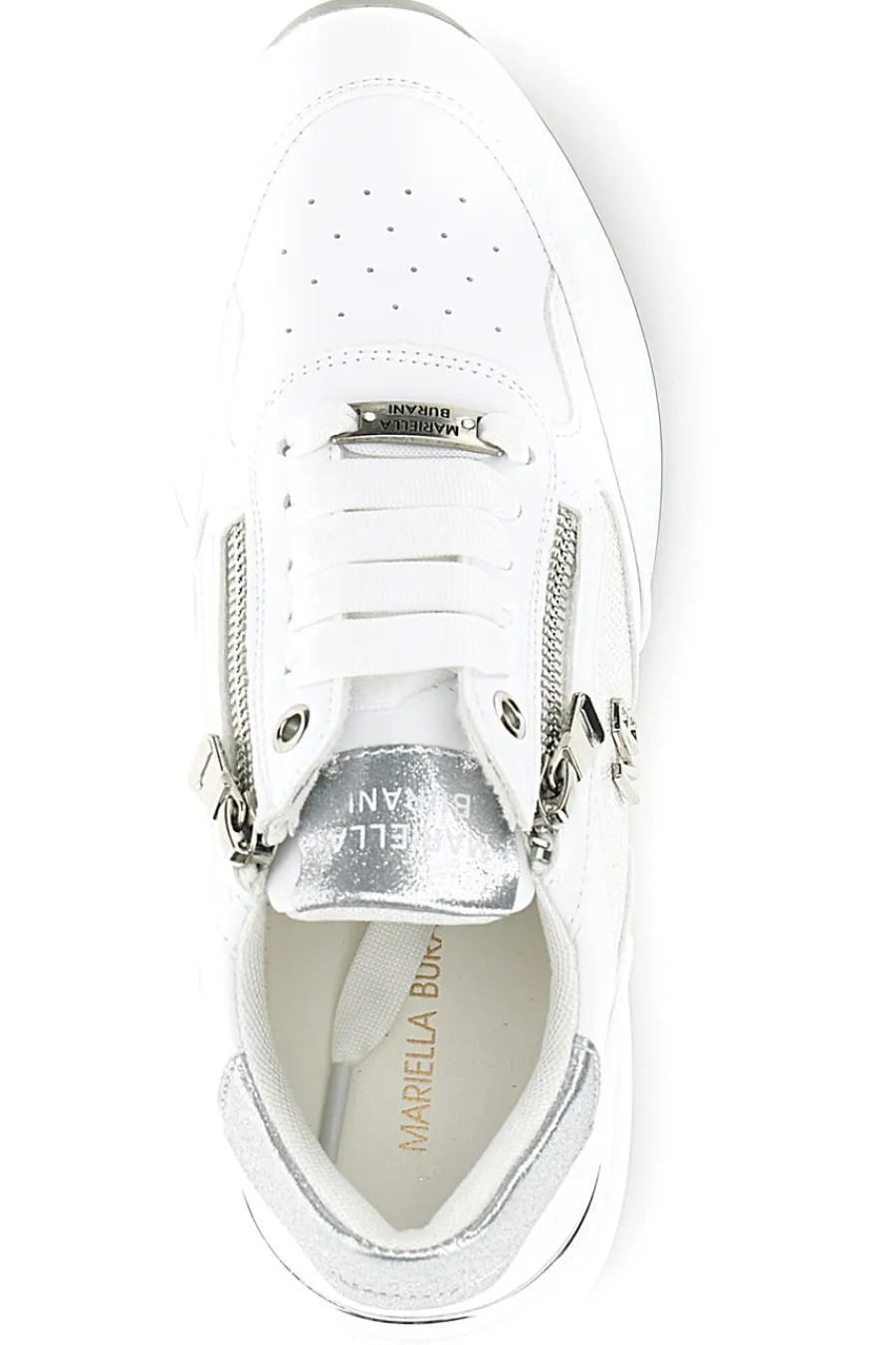 Sneakers bianche con dettagli silver 52100C1441-MARIELLA BURANI Clearance