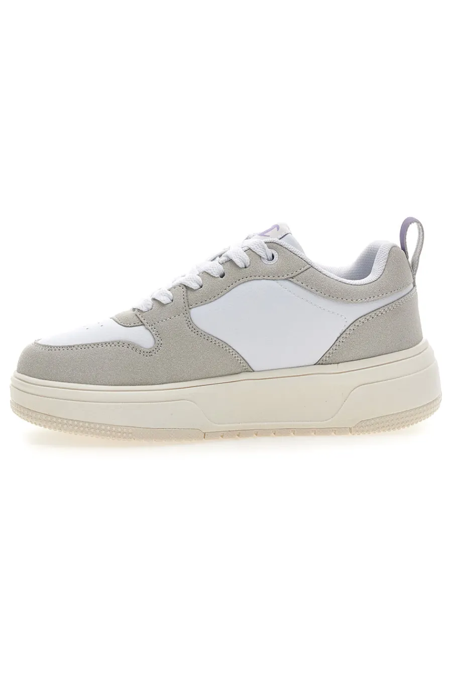 Sneakers bianche con dettagli grigi e lilla Rd18 Lite Low-CHAMPION
