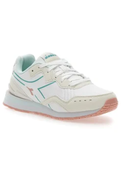 Sneakers Bianche Con Dettagli azzurri Raven Wn-DIADORA Outlet