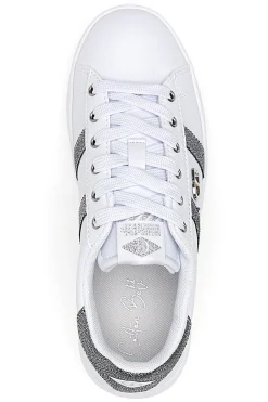 Sneakers bianche con dettagli glitterati YARD METAL-COTTON BELT Sale