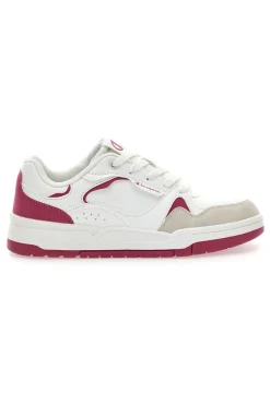 Sneakers bianche con dettagli fucsia e punta scamosciata RD18 Heritage Flap Low G GS-CHAMPION Outlet