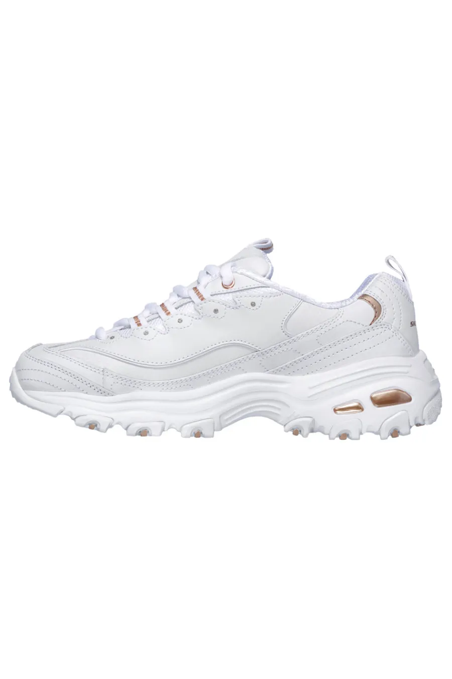 Sneakers bianche con dettagli oro e Memory Foam D'Lites Fresh Start-SKECHERS Best