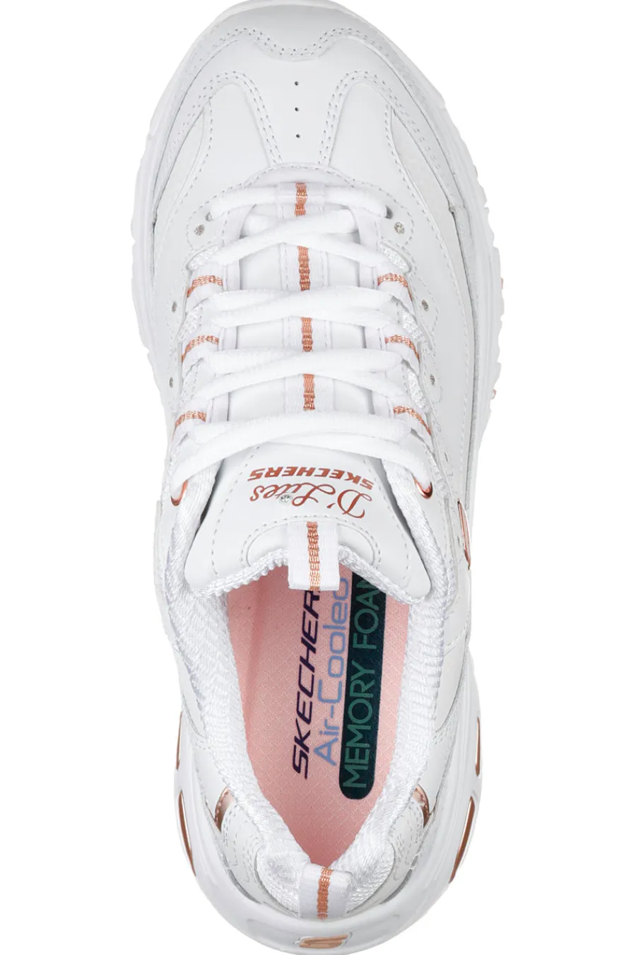 Sneakers bianche con dettagli oro e Memory Foam D'Lites Fresh Start-SKECHERS Best