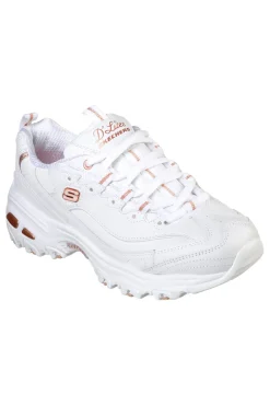 Sneakers bianche con dettagli oro e Memory Foam D'Lites Fresh Start-SKECHERS Best