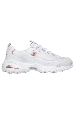 Sneakers bianche con dettagli oro e Memory Foam D'Lites Fresh Start-SKECHERS Best