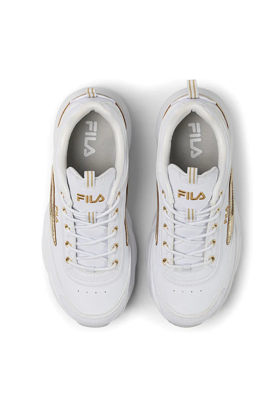 Sneakers bianche con dettagli oro e suola chunky FFW0586-FILA Clearance
