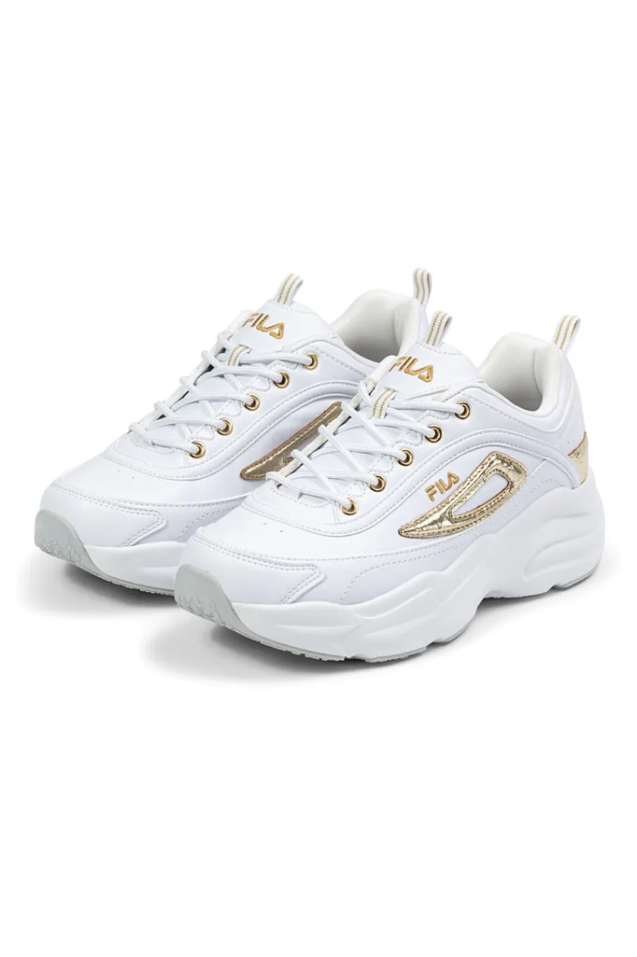 Sneakers bianche con dettagli oro e suola chunky FFW0586-FILA Clearance