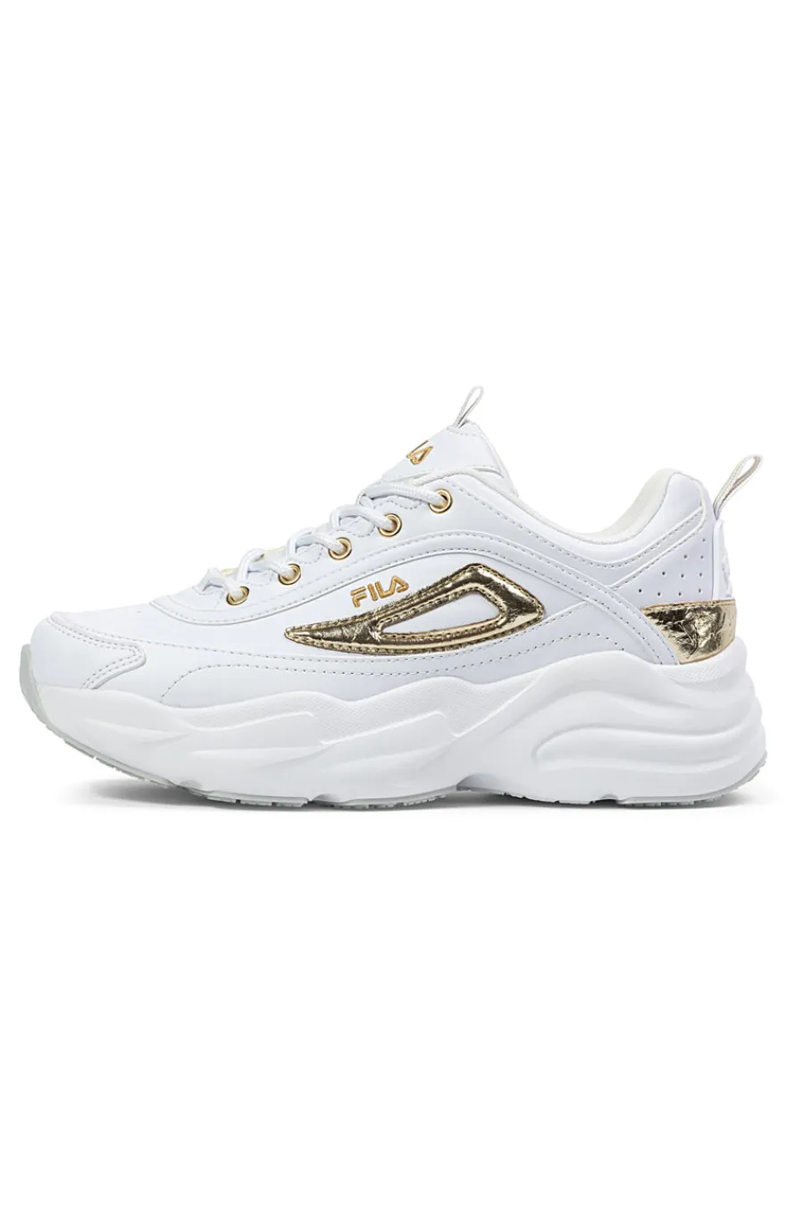 Sneakers bianche con dettagli oro e suola chunky FFW0586-FILA Clearance