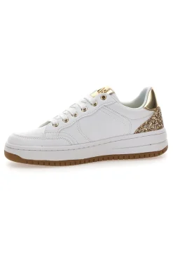 Sneakers bianche con dettagli oro glitterati 51772C1170-MARIELLA BURANI Online