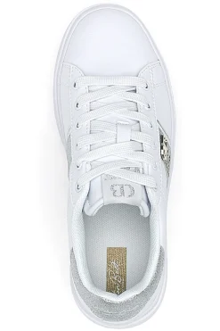 Sneakers Bianche con Dettagli Argentati ANNUNZIATA LTH-COTTON BELT Clearance