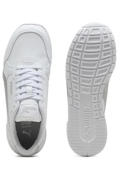 Sneakers bianche con glitter argento ST Runner v4 SL Glitter Jr-PUMA